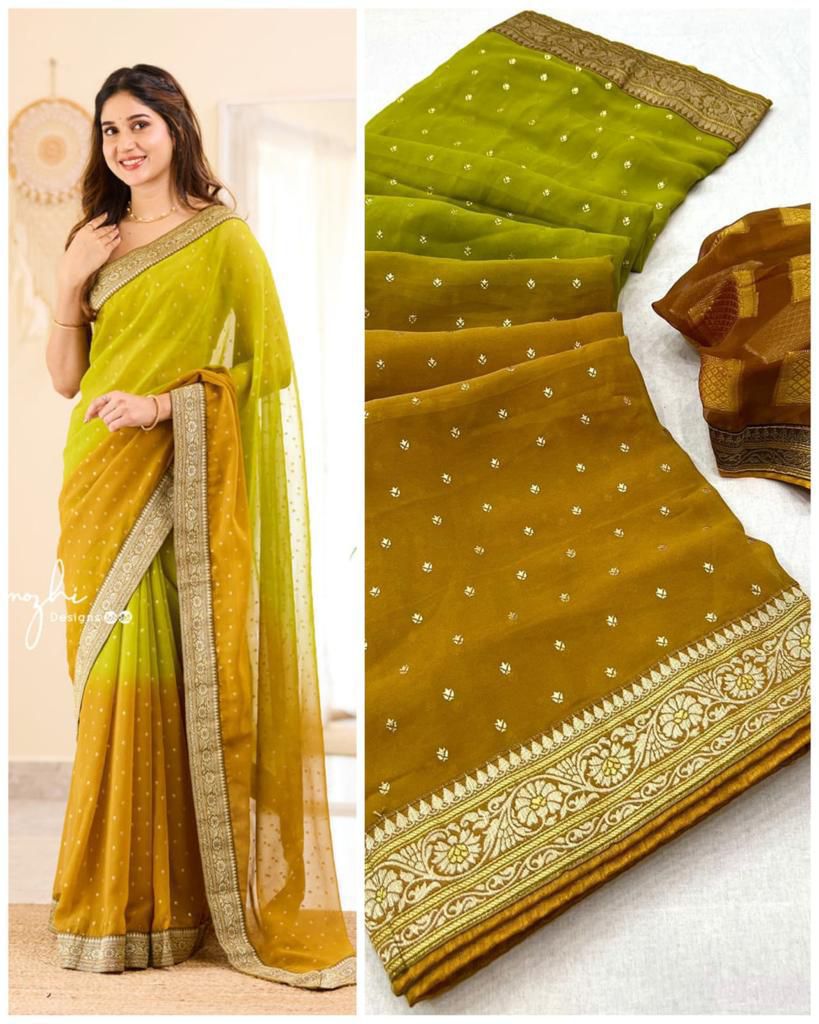 Brahmashatra 01 Goli By Aab Georgette Designer Saree Wholesalers In Delhi